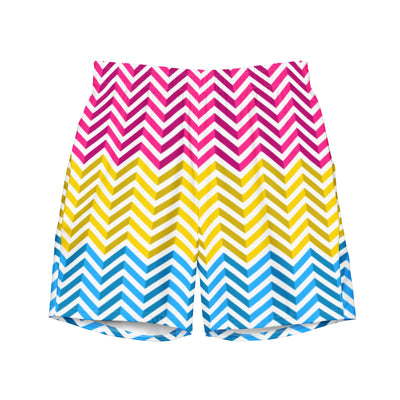 Pansexual Zig Zag White Swimming Trunks Swimwear The Rainbow Stores