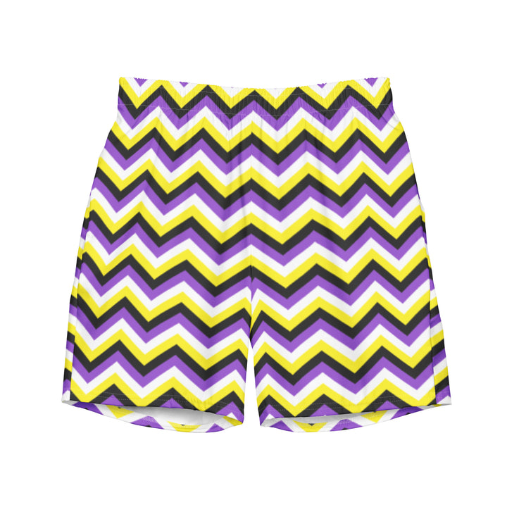 Non-Binary Zig Zag Swimming Trunks Swimwear The Rainbow Stores