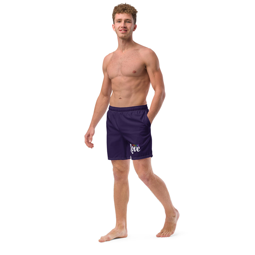 Choose Love Blue Swimming Trunks Swimwear The Rainbow Stores