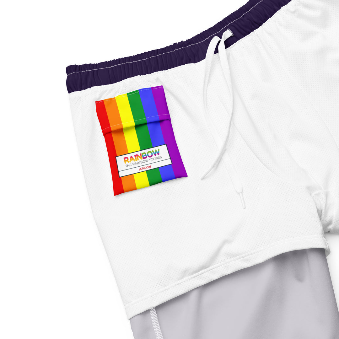 Midnight Blue Swimming Trunks With Rainbow Pocket Swimwear The Rainbow Stores