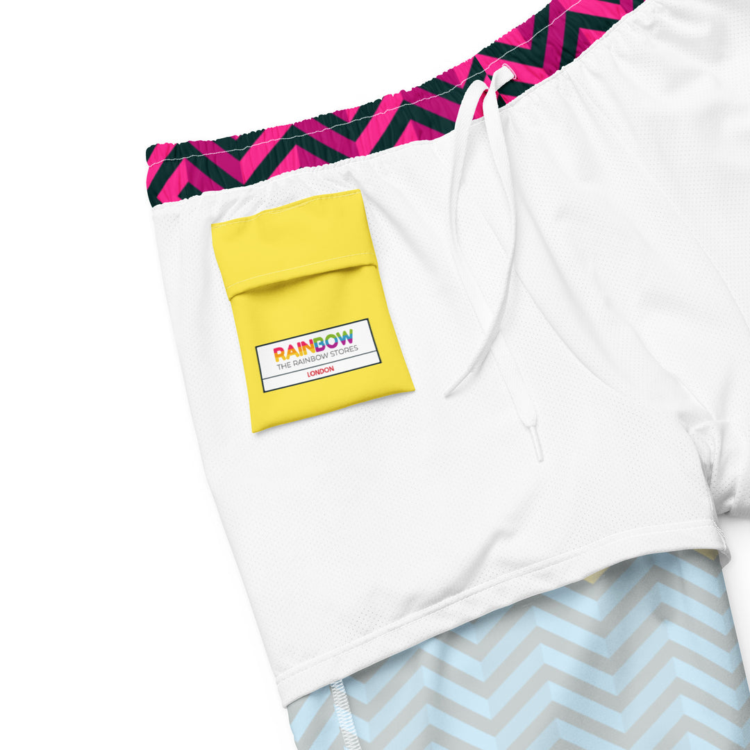 Pansexual Zig Zag Blue Swimming Trunks Swimwear The Rainbow Stores