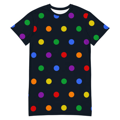Rainbow Dotty T-shirt Dress Dresses The Rainbow Stores