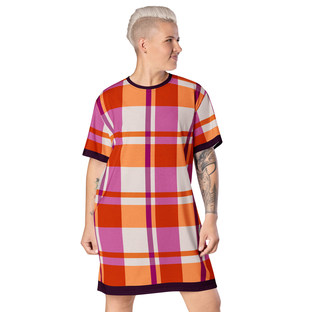 Lesbian Tartan T-shirt Dress The Rainbow Stores Lesbian Tartan T-shirt Dress The Rainbow Stores