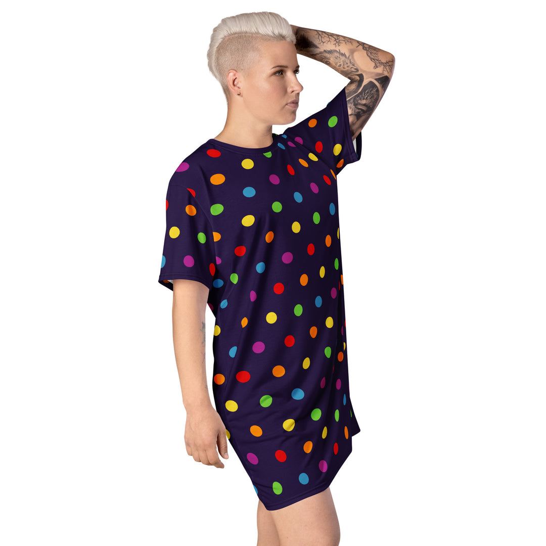 Rainbow Dotty T-shirt Dress – The Rainbow Stores Rainbow Dotty T-shirt Dress – The Rainbow Stores