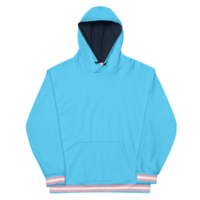 Trans Pride Flag Trim Hoodie Hoodies The Rainbow Stores
