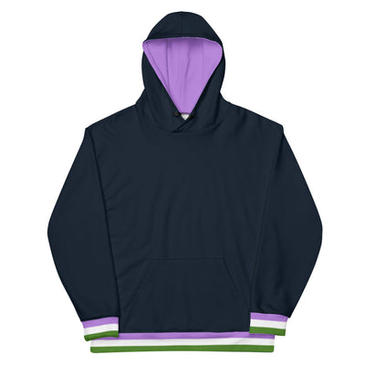 Genderqueer Pride Flag Trim Hoodie Hoodies AOP The Rainbow Stores