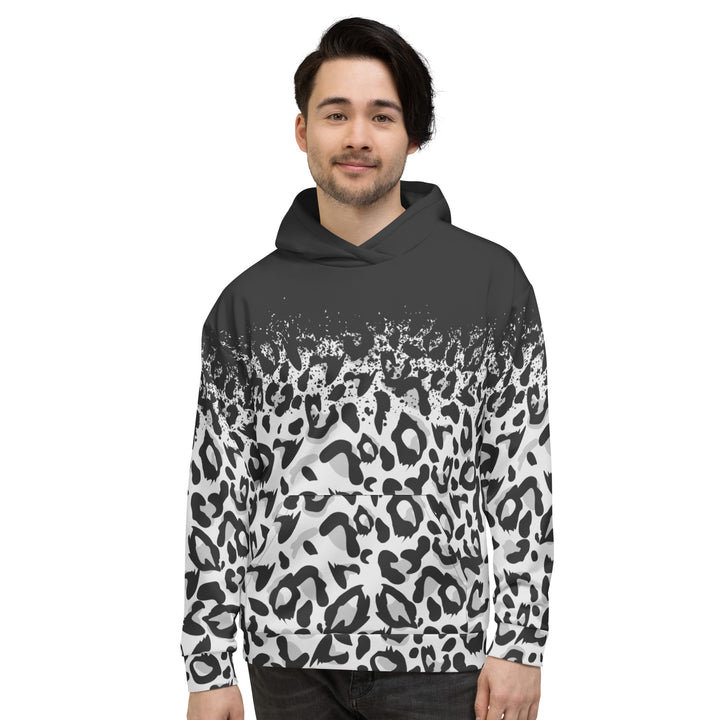 Snow Leopard Fade Hoodie Hoodies AOP The Rainbow Stores