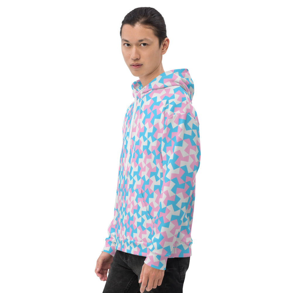 Trans Pride Pattern X Hoodie Hoodies AOP The Rainbow Stores