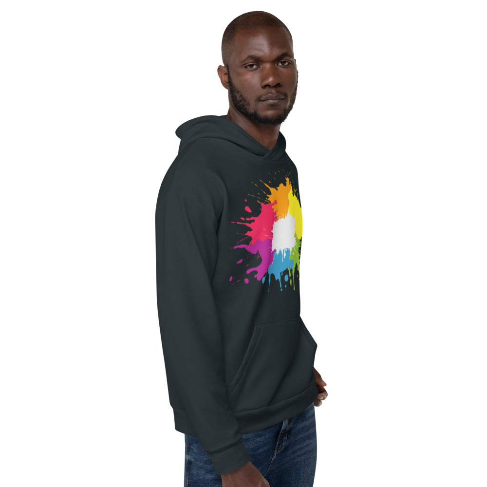 Rainbow paint hotsell hoodie