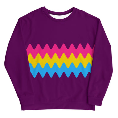 Pansexual Super Wavy Pride Flag Sweatshirt Sweatshirts The Rainbow Stores