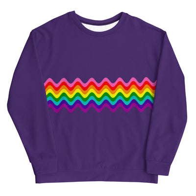 Original Gilbert Baker Wavy Pride Flag Sweatshirt Sweatshirts The Rainbow Stores