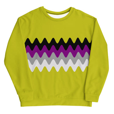 Asexual Super Wavy Pride Flag Sweatshirt Sweatshirts The Rainbow Stores