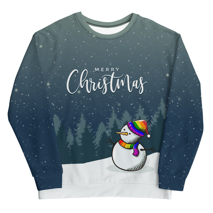 Rainbow Pride Snowman Christmas Sweatshirt Sweatshirts The Rainbow Stores
