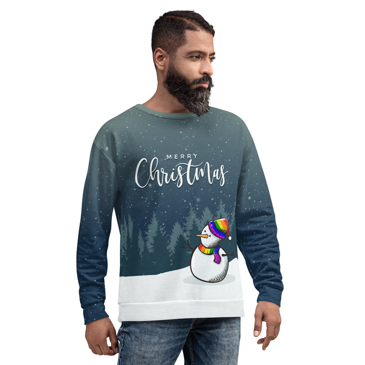 Rainbow Pride Snowman Christmas Sweatshirt Sweatshirts The Rainbow Stores