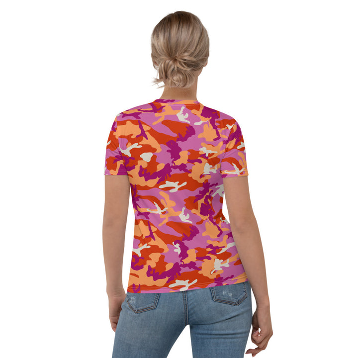 Lesbian Camo Fitted T-shirt AOP T-shirts The Rainbow Stores