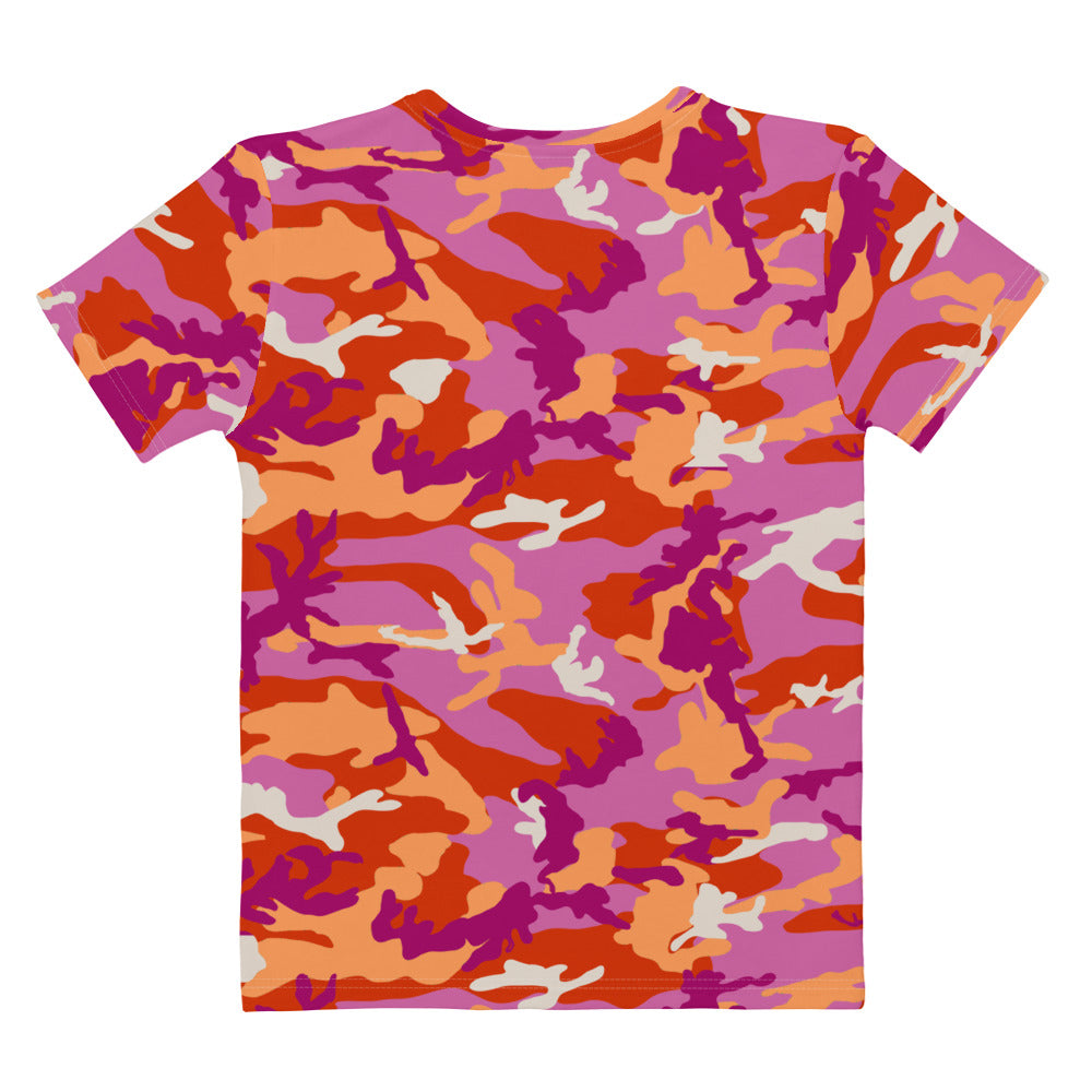 Lesbian Camo Fitted T-shirt AOP T-shirts The Rainbow Stores