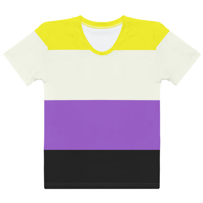 Non Binary Pride Flag Fitted T-shirt AOP T-shirts The Rainbow Stores