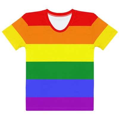 Classic Rainbow Pride Flag Fitted T-shirt AOP T-shirts The Rainbow Stores