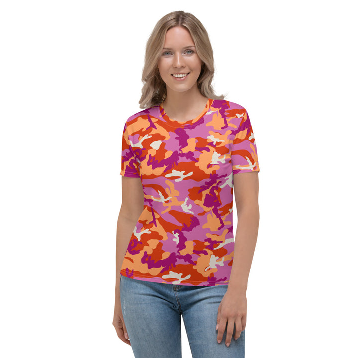 Lesbian Camo Fitted T-shirt AOP T-shirts The Rainbow Stores