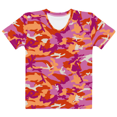 Lesbian Camo Fitted T-shirt T-shirts The Rainbow Stores