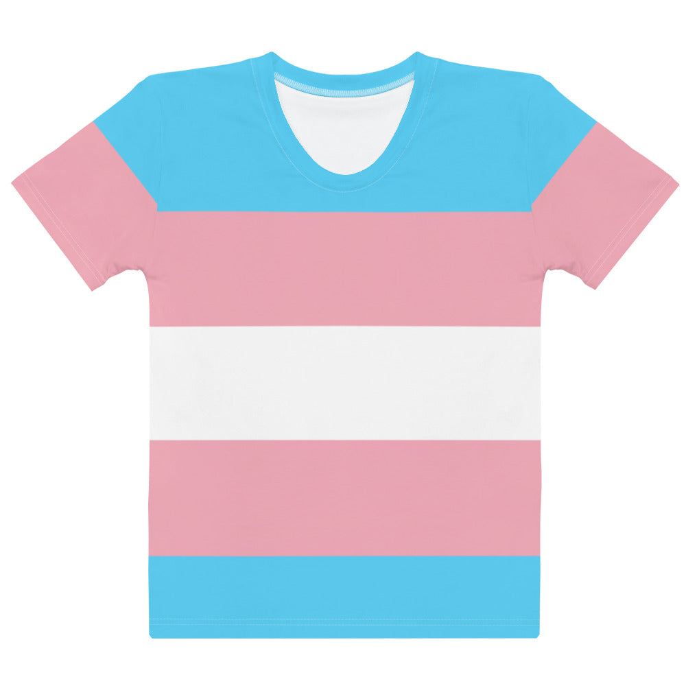 Trans Pride Flag Fitted T-shirt AOP T-shirts The Rainbow Stores
