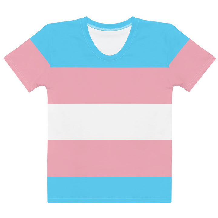 Trans Pride Flag Fitted T-shirt AOP T-shirts The Rainbow Stores