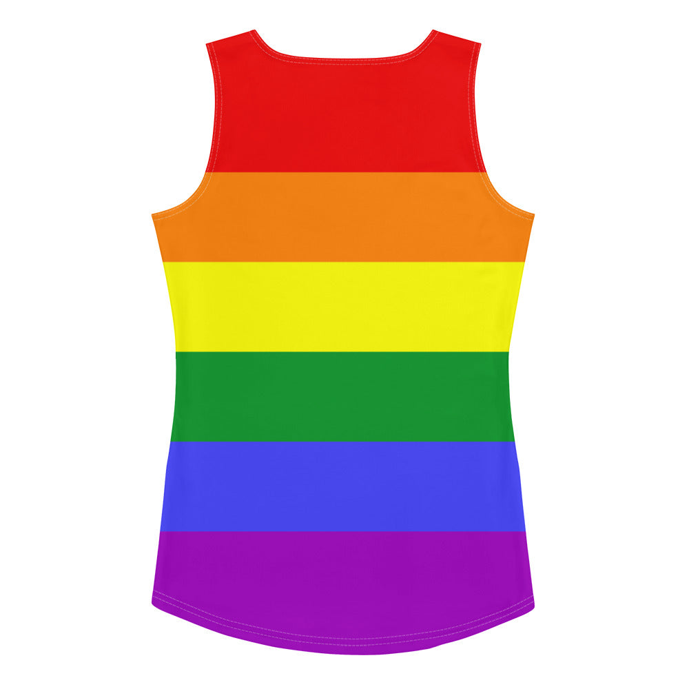 Classic Rainbow Pride Flag Fitted Vest Vests and Tank Tops The Rainbow Stores