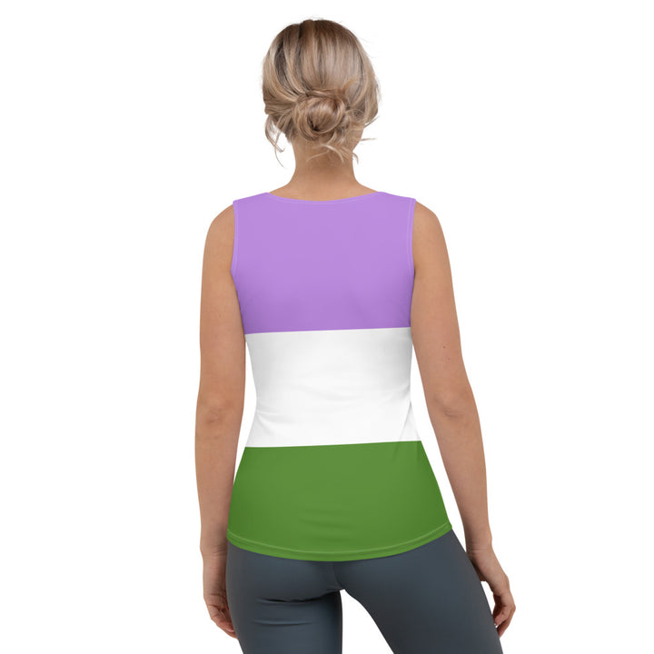 Genderqueer Pride Flag Fitted Vest Vests and Tank Tops The Rainbow Stores