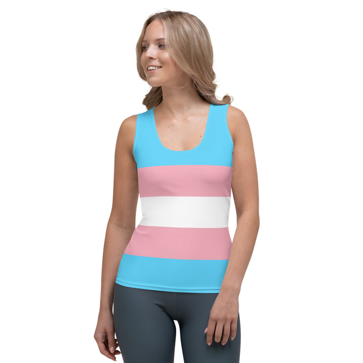 Trans Pride Flag Fitted Vest Vests and Tank Tops The Rainbow Stores