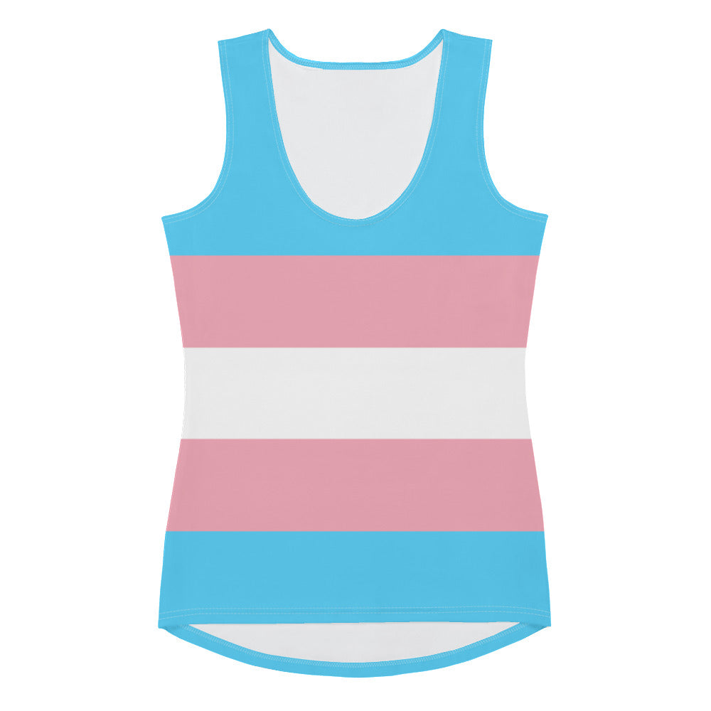 Trans Pride Flag Fitted Vest Vests and Tank Tops The Rainbow Stores