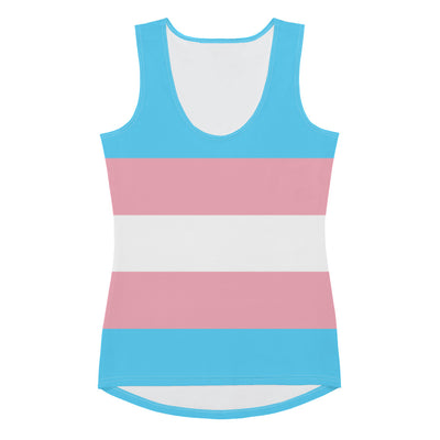 Trans Pride Flag Fitted Vest Vests and Tank Tops The Rainbow Stores