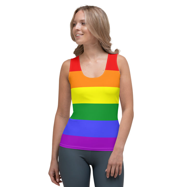 Classic Rainbow Pride Flag Fitted Vest Vests and Tank Tops The Rainbow Stores