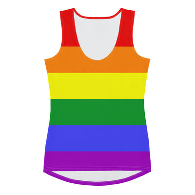 Classic Rainbow Pride Flag Fitted Vest Vests and Tank Tops The Rainbow Stores