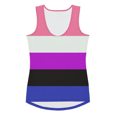 Gender Fluid Pride Flag Fitted Vest Vests and Tank Tops The Rainbow Stores