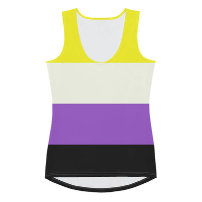 Non-Binary Pride Flag Fitted Vest Vests and Tank Tops The Rainbow Stores