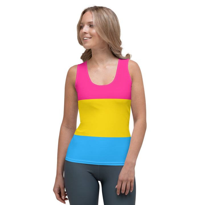 Pansexual Pride Flag Fitted Vest Vests and Tank Tops The Rainbow Stores