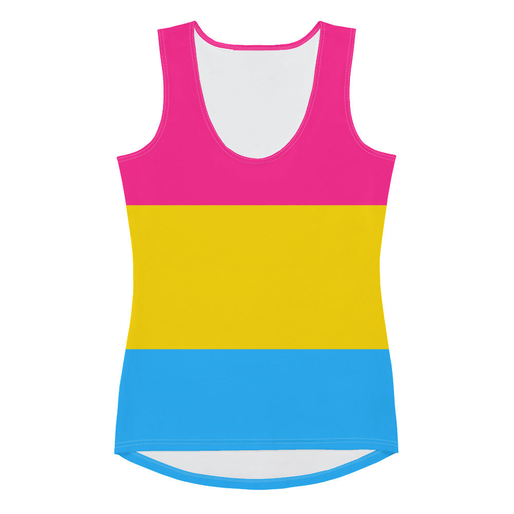 Pansexual Pride Flag Fitted Vest Vests and Tank Tops The Rainbow Stores