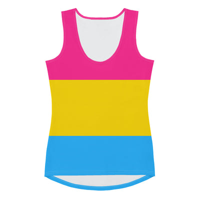 Pansexual Pride Flag Fitted Vest Vests and Tank Tops The Rainbow Stores