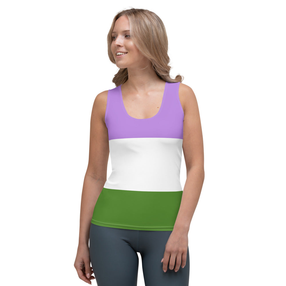Genderqueer Pride Flag Fitted Vest Vests and Tank Tops The Rainbow Stores