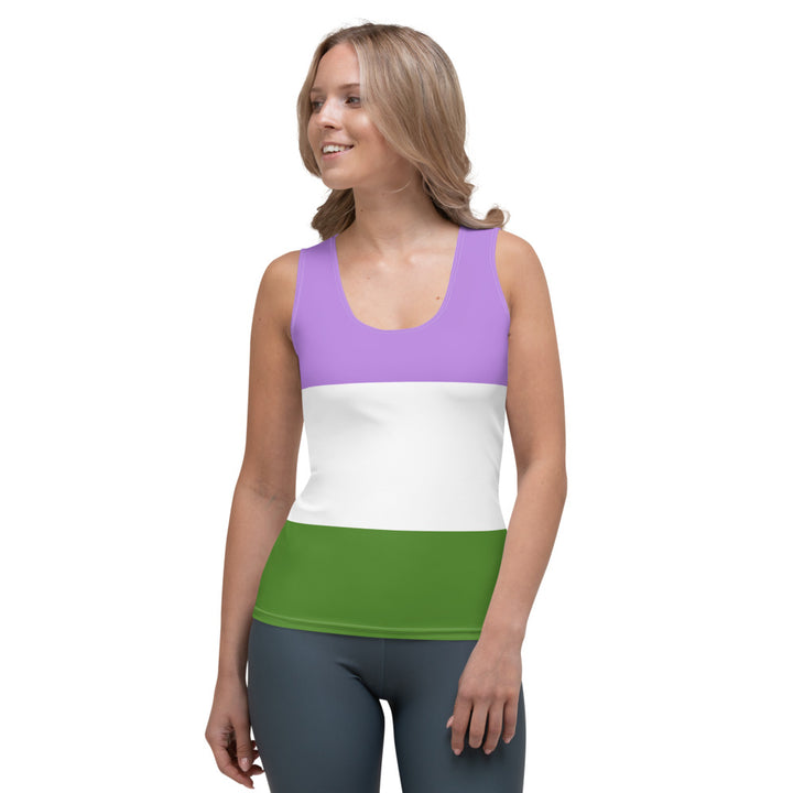 Genderqueer Pride Flag Fitted Vest Vests and Tank Tops The Rainbow Stores