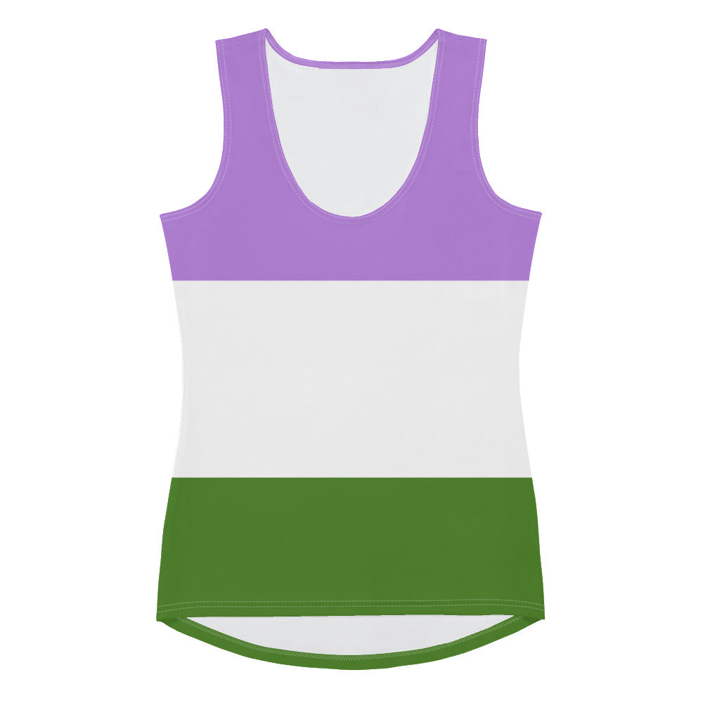 Genderqueer Pride Flag Fitted Vest Vests and Tank Tops The Rainbow Stores