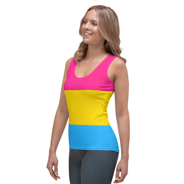 Pansexual Pride Flag Fitted Vest Vests and Tank Tops The Rainbow Stores