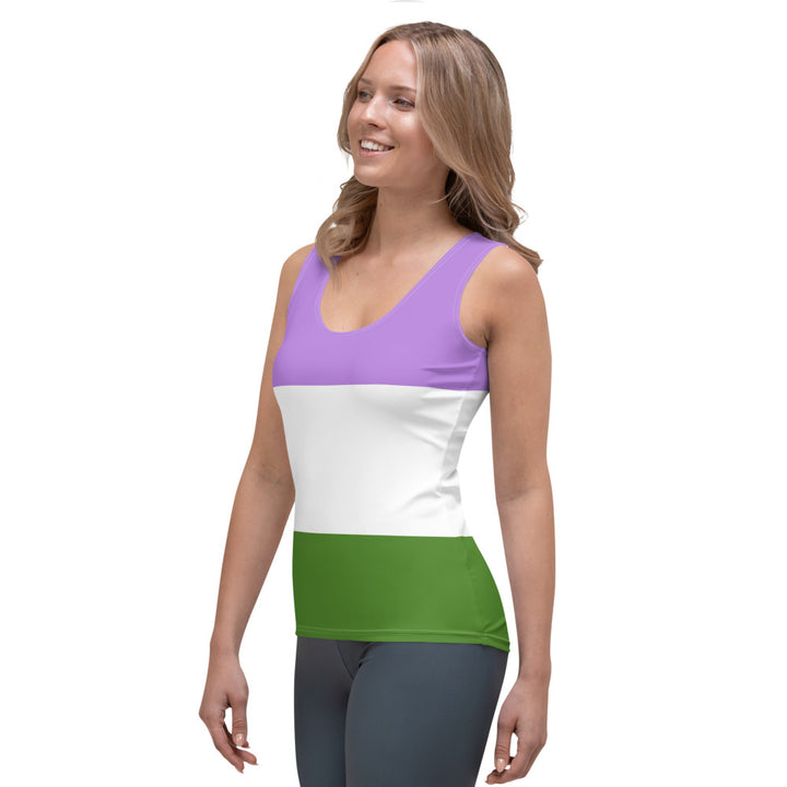 Genderqueer Pride Flag Fitted Vest Vests and Tank Tops The Rainbow Stores
