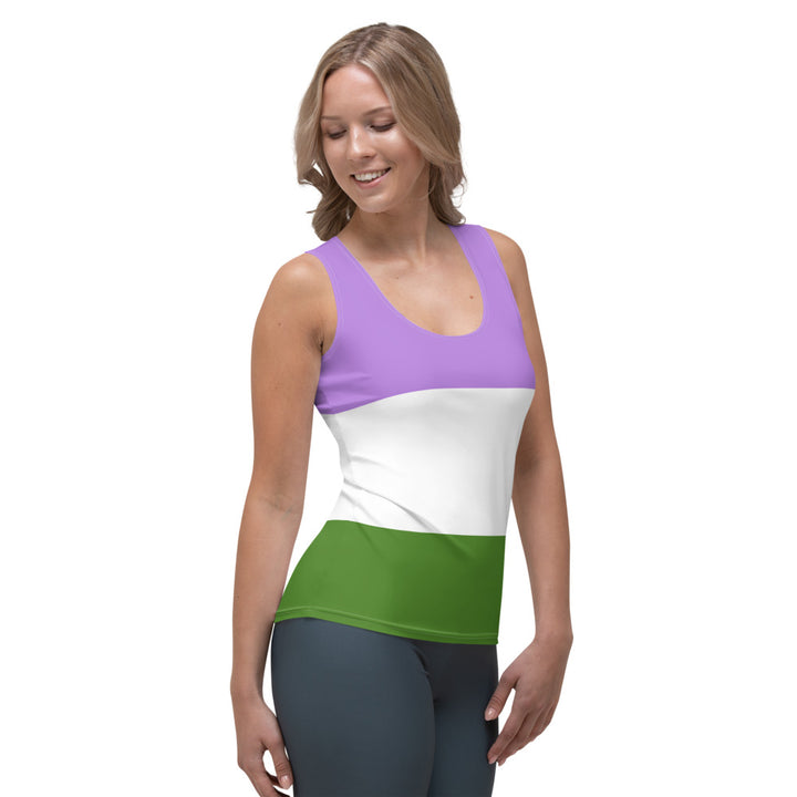 Genderqueer Pride Flag Fitted Vest Vests and Tank Tops The Rainbow Stores