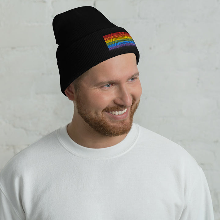 Rainbow Pride Flag Cuffed Beanie Hats The Rainbow Stores