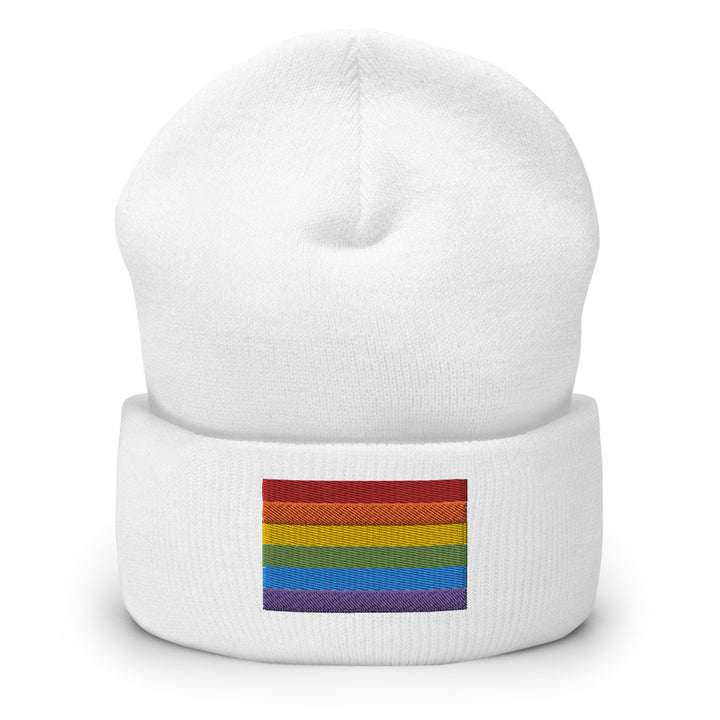 Rainbow Pride Flag Cuffed Beanie Hats The Rainbow Stores