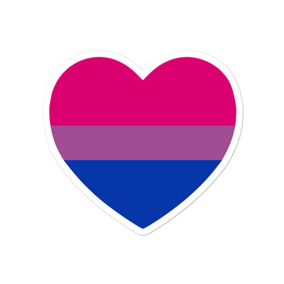 Bisexual Flag Heart Sticker Stickers The Rainbow Stores