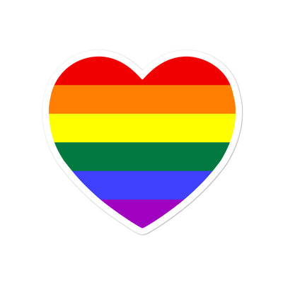 Rainbow Pride Flag Heart Sticker Stickers The Rainbow Stores
