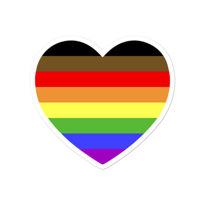 POC Inclusive Rainbow Pride Flag Heart Sticker Stickers The Rainbow Stores