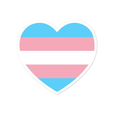 Trans Flag Heart Sticker Stickers The Rainbow Stores